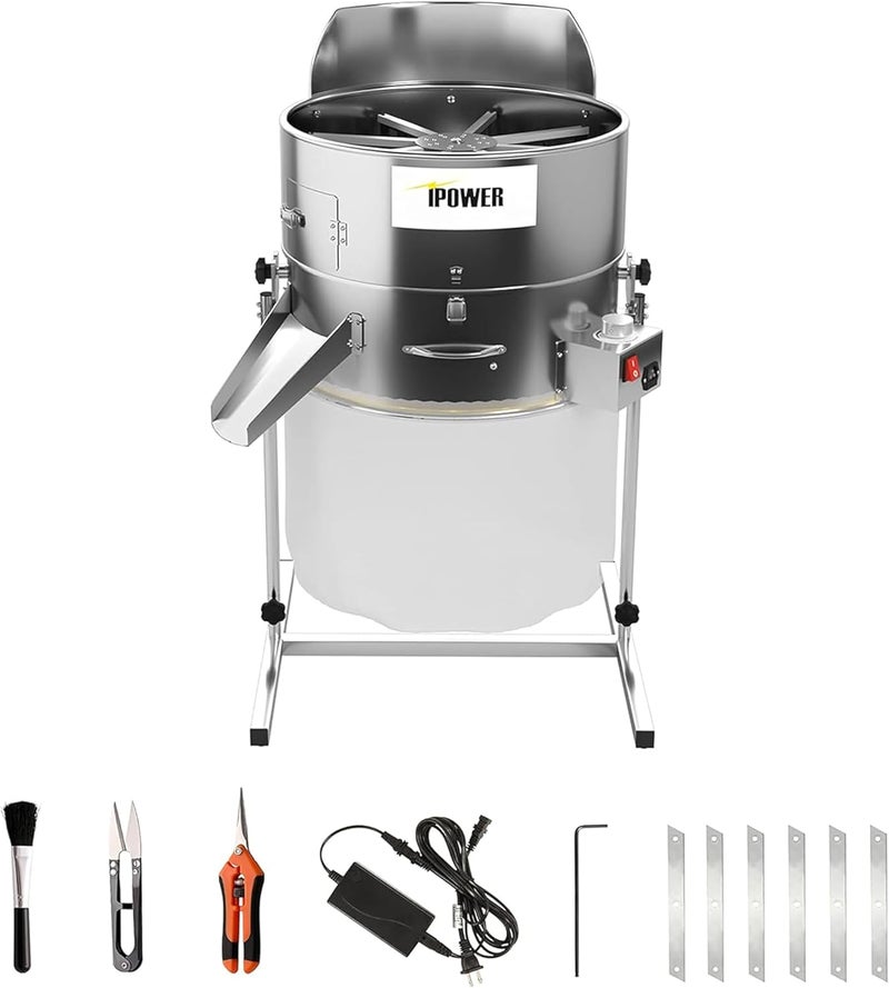 iPower 18 inch Bud Leaf Trimmer Bowl Motorized Twisted Spin Standing Reaper with Adjustable Speed, Sharp Blade and Precision Cut, for Hydroponic Plant and Flower - Image 1